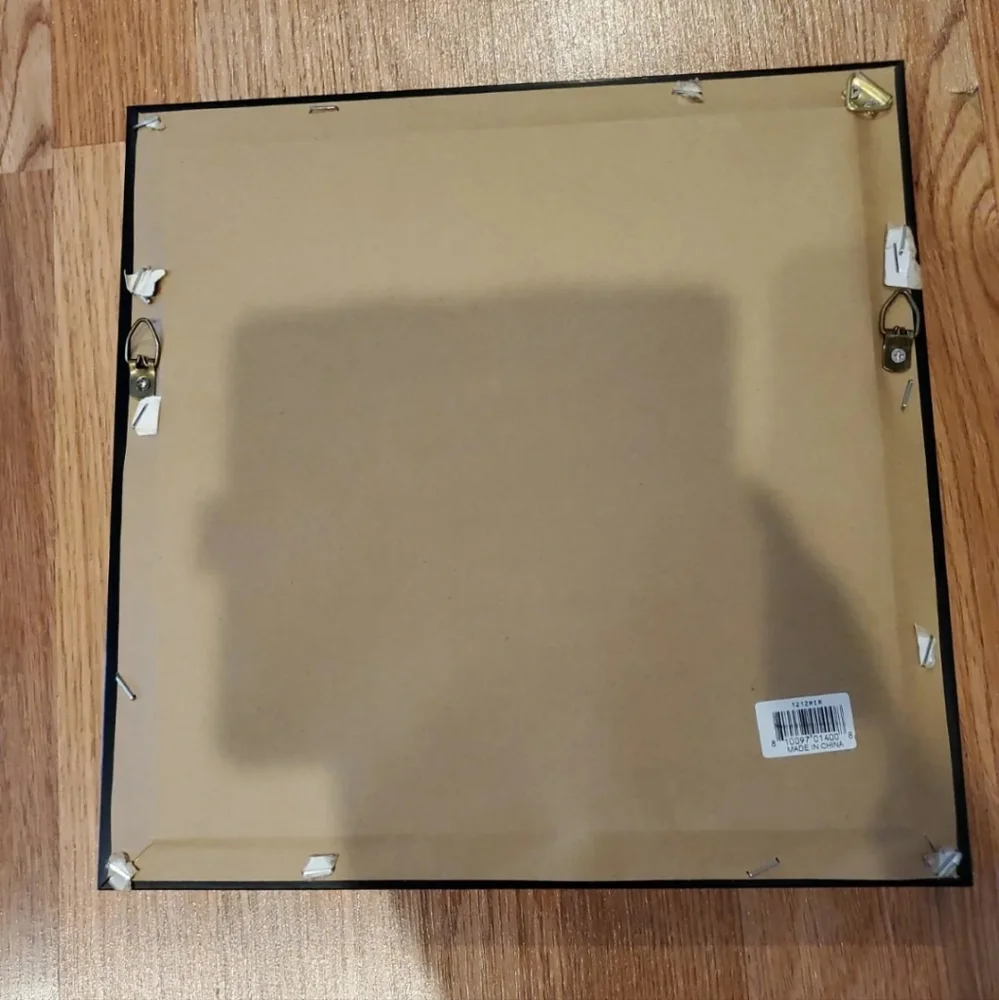 Fancy Framed Wall Mirror 12x12 Hanging. Can be hung as Square or Diamond.